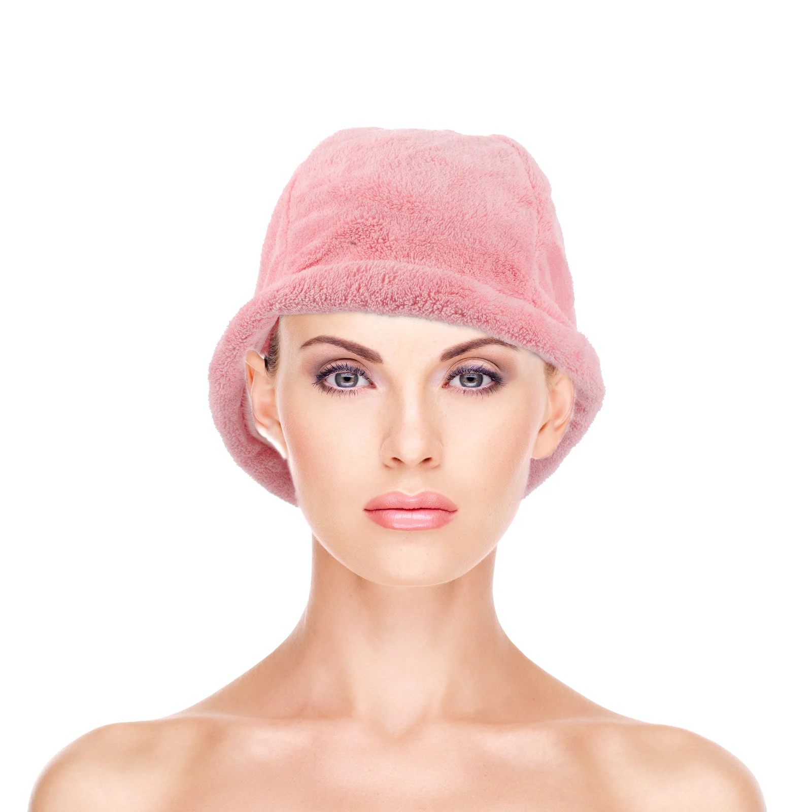 

Quick Dry Coral Fleece Hair Towel Wrap Shower Cap Soft Hair Drying Cap Sauna Accessories Sauna Hat for Men Tub Hat