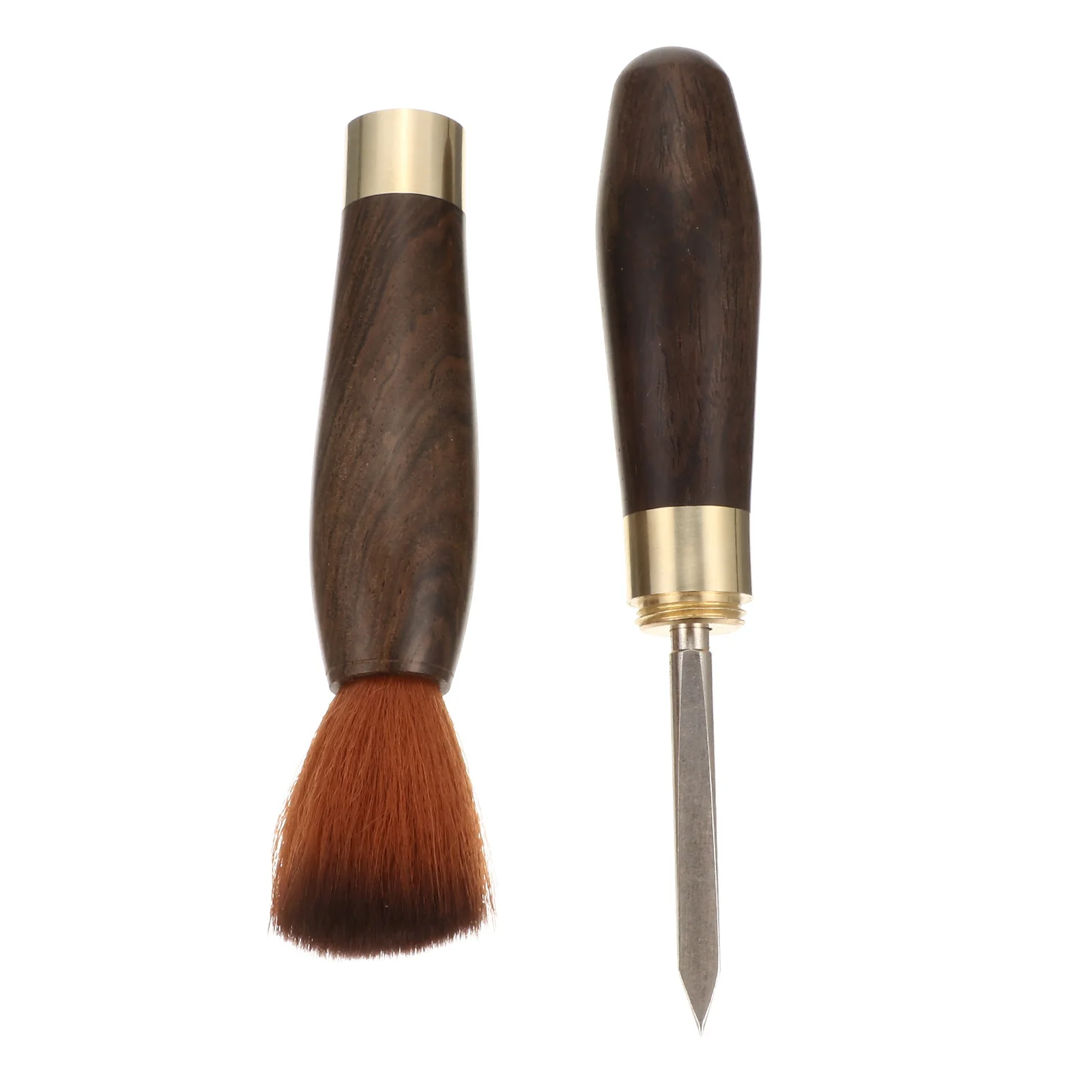 

Щетка для чайника 2-в-1 с деревянной ручкой и чайной иглой из нержавеющей стали — премиальный инструмент двойного назначения для чайных сервизов и брикетов пуэр