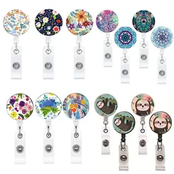 1pc Plastic Retractable Badge Reel for Name Badge Holder Staff Work Card Clip Chest Pocket ID Tag Pass Card Accessories Clip