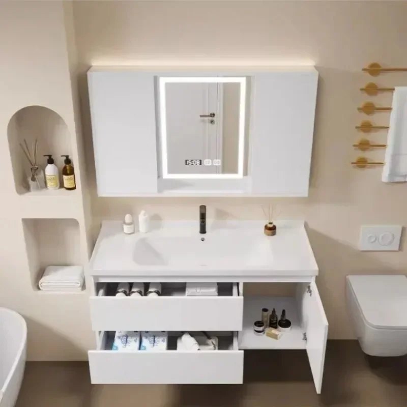 Wine Wall Bathroom Cabinet Luxury Locker Modern Space Saving Cabinet Washbasin Faucet Trendy Mobiletto Bagno Unique Furniture