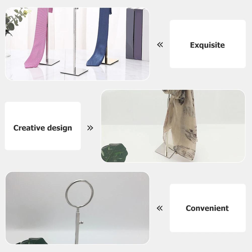 

Metal Adjustable Scarf Display Rack for Store Clothing Shop Shelf Hanger Tie ganizer St Storage Closet Accessory