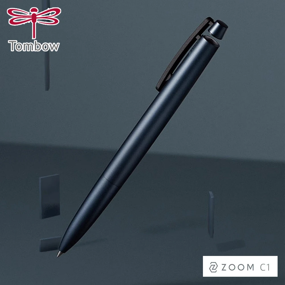New TOMBOW ZOOM C1 Ink Ballpoint Pen/Mechanical Pencil Light Suspension Aluminum Rod Black 0.5mm High Quality Stationery