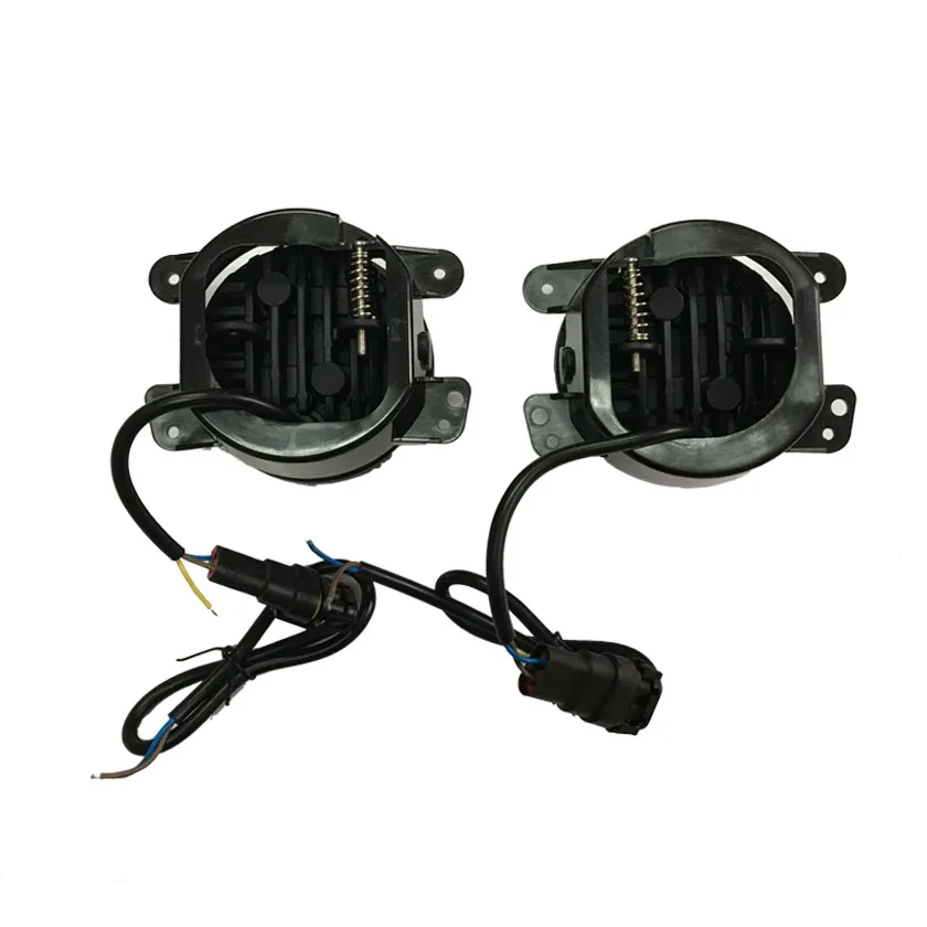 أضواء مصابيح ضباب Led مقاس 4 بوصات معتمدة منقط مع حلقة هالة لمصابيح رانجلر JK لمبة عرض تلقائي لين مع مصباح أمامي عين زاوية DRL