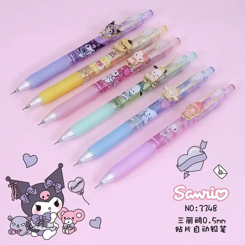 6/36pcs Sanrio 0.5mm Automatic Pencil Anime Kurome Cinnamon Press-Free Pencil Pencil Student Stationery Gift