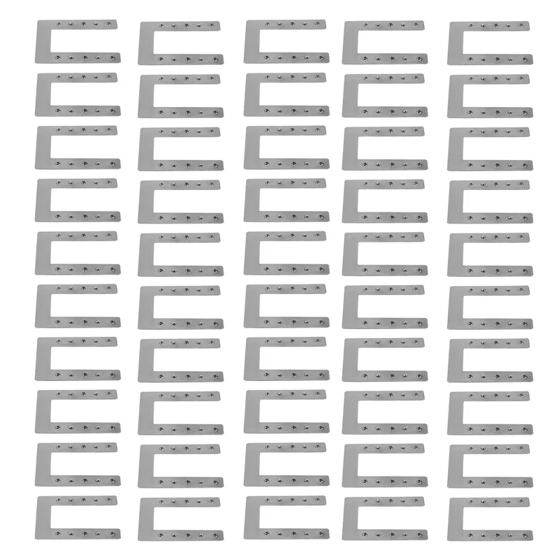 

AT29-50PCS U-образная защитная прокладка из нержавеющей стали, солнечная проводящая двойная шипованная пластина для фотоэлектрической поддержки