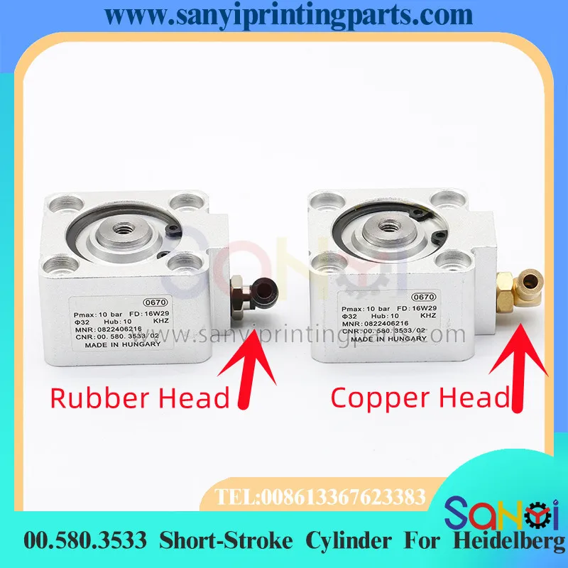 

Лучшее качество 00.580.3533 Короткоходовой цилиндр D32 H10 для Heidelberg XL105 CX102 CD102 SM102 CD74 Детали печатной машины