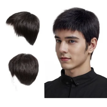 Męskie ludzkie włosy sztuczna szwajcarska koronka męska peruka włosy trwała męska proteza kapilarna ręcznie robiona indyjska spinka do włosów System wymiany