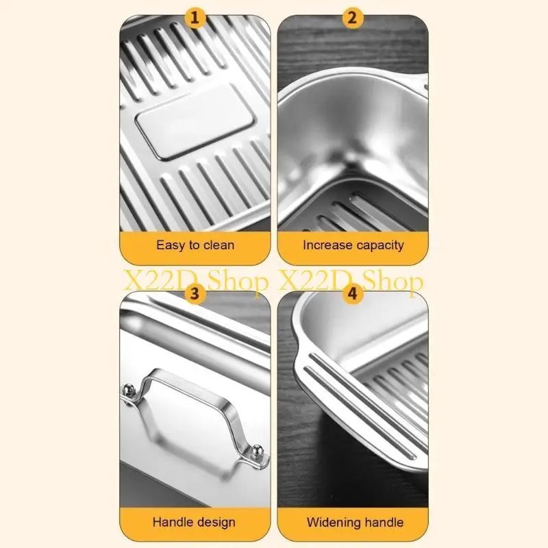 X22D Rusts Proof Square Serving Plate For Home And Restaurant Use Dishwasher Friendly