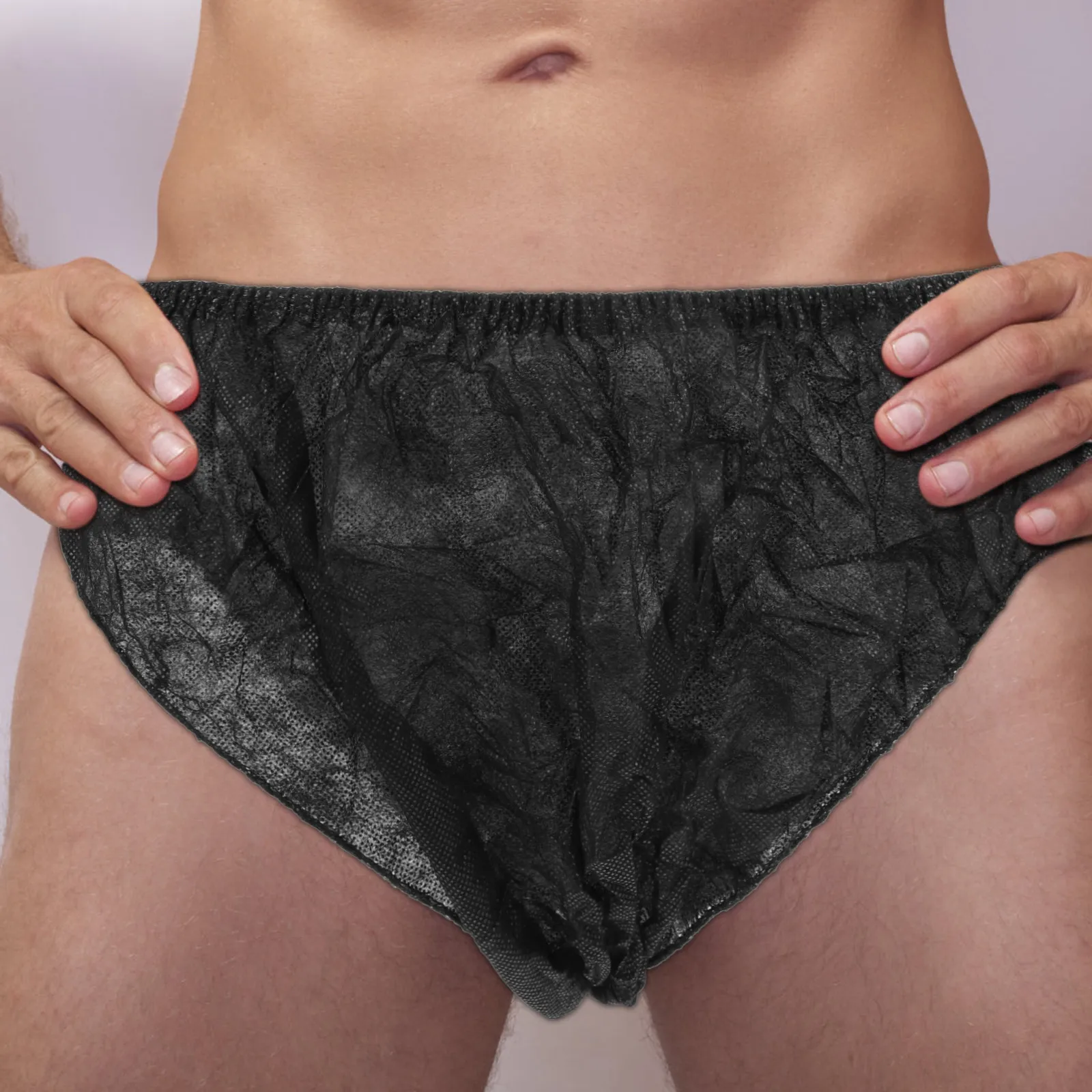 Men's Disposable Underwear 10pcs Wash-Free Briefs Soft Breathable Trunks for Travel Spa Emergency Men's Underpants
