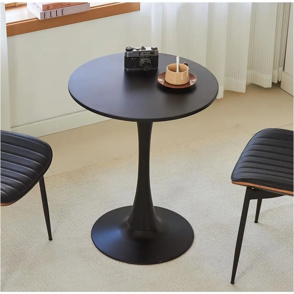 

Dining Table, 24 Circle Tulip Table with Thickened Tabletop amp Metal Pedestal, Mid Century Modern Bistro Table for Kitchen, Sm