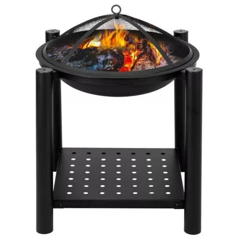Outdoor Cast Iron Stove Fireplace Wood Burning Stove Fire Heaters Gas Fireplace See Through With 3 Sided Glass