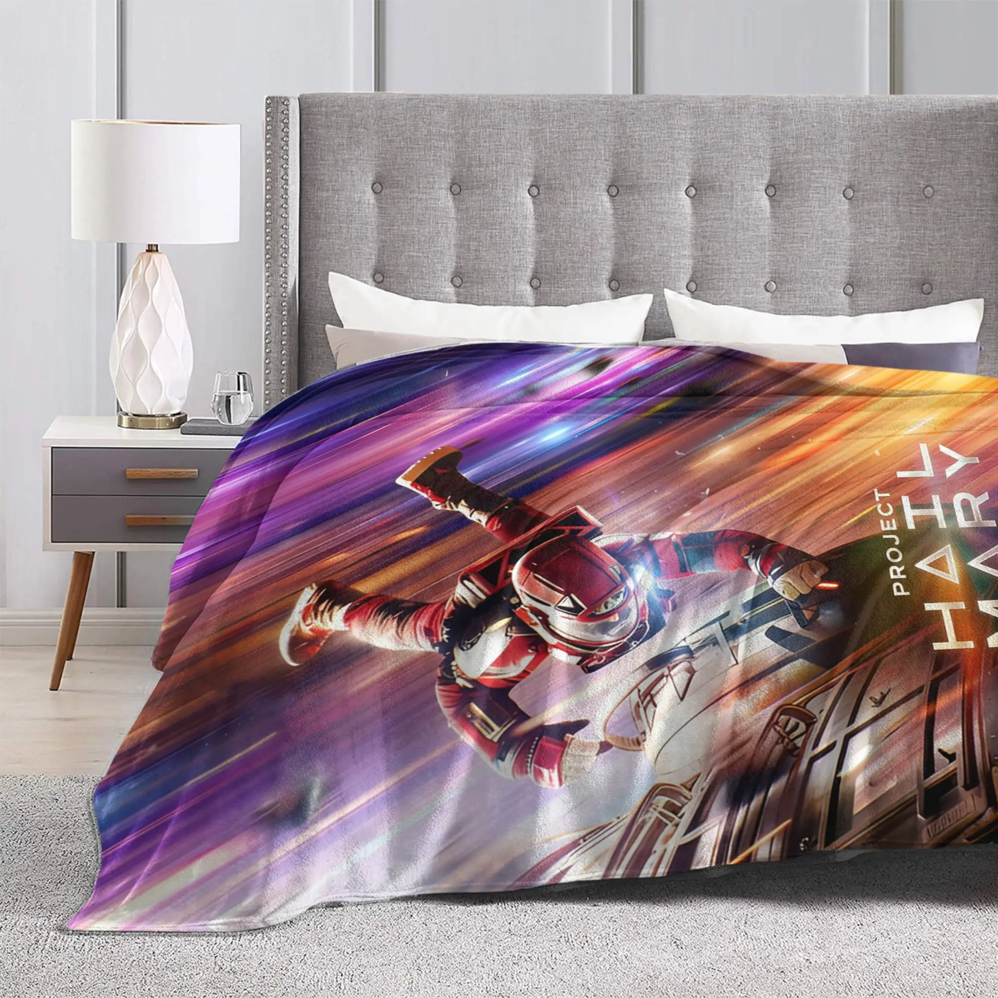 Project Hail Mary Sci Fi Movie Flannel Throw Blanket  Blankets for Bed Outdoor Warm Bedroom Quilt