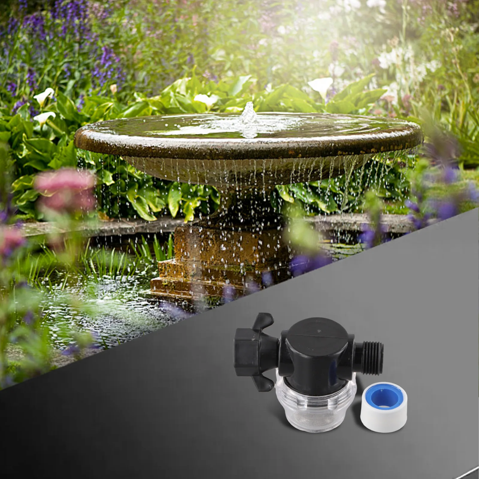 

1PC Inline Water Filter 12 for BSP Garden Water Filter with 50 Mesh SS Screen for RV and Caravan Water Systems