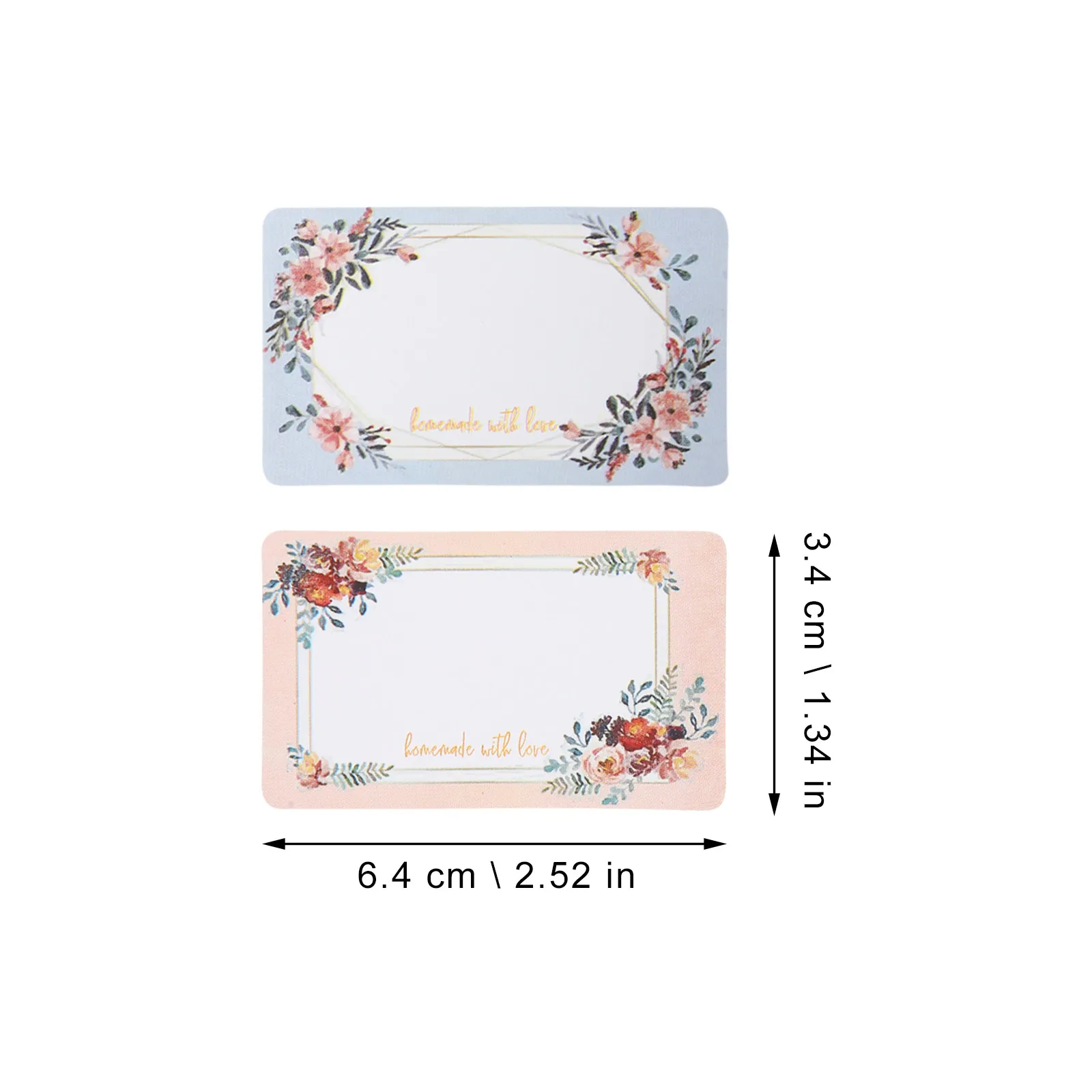 3 Rolls Blank Name Sticker Labels Floral Name Tags Bottle Labels for Home Kitchen Restaurant Food Storage Tracking
