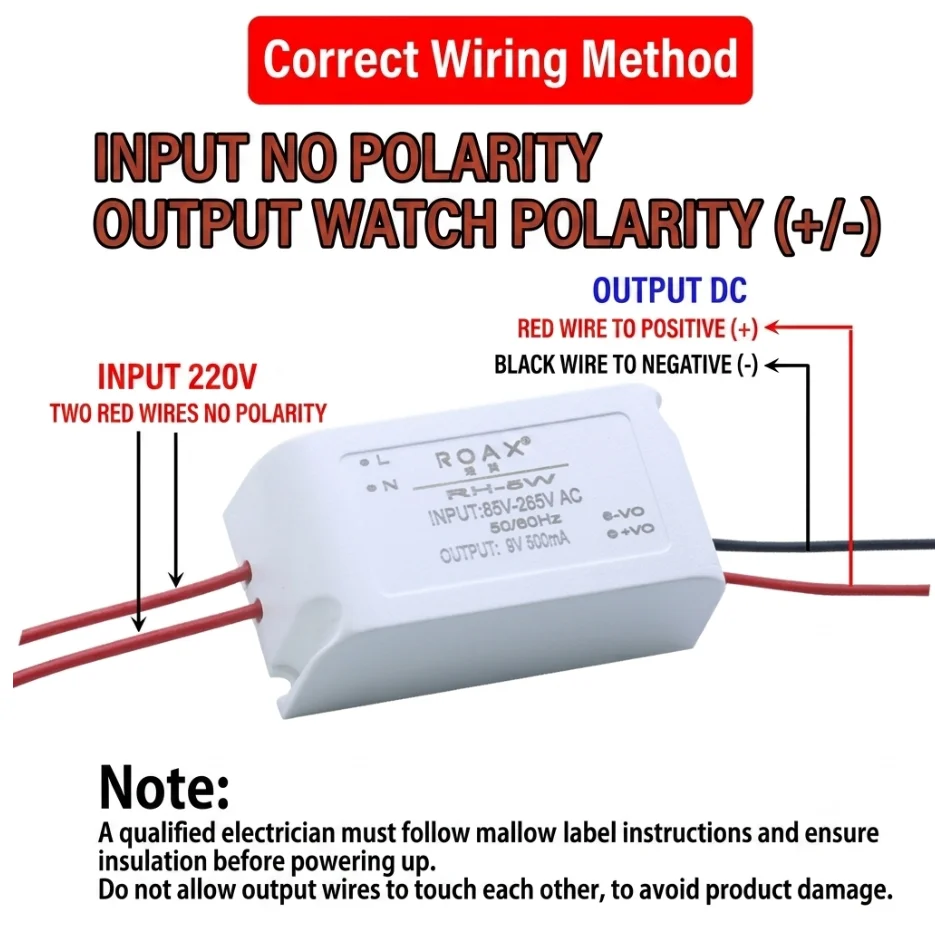 Source module 5v1a switch power supply AC to DC 9v12v24v5W voltage stabilization and step-down isolation