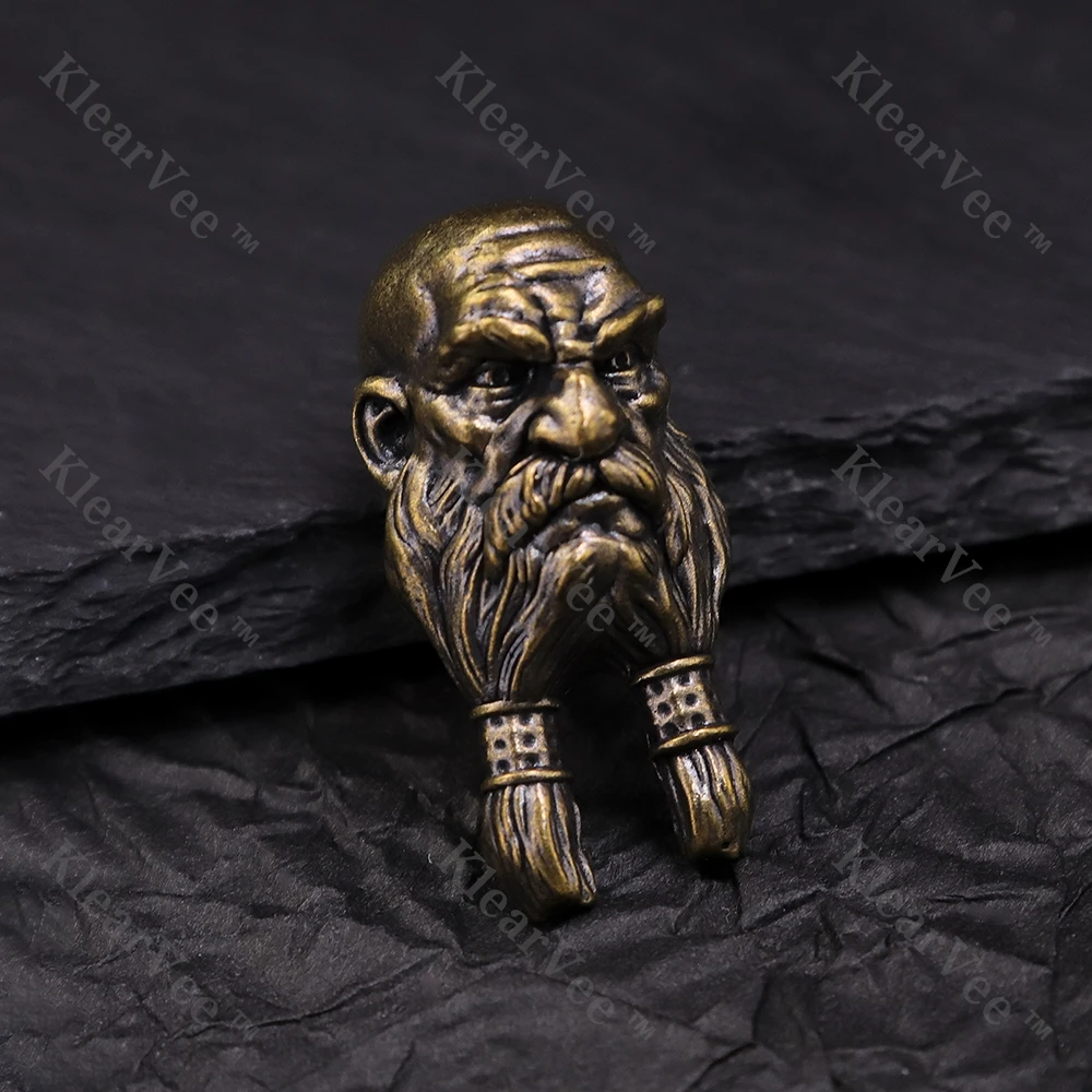 

Латунный старик с длинной бородой, уличный инструмент, нож, бисер, EDC, плетеный ремешок из паракорда, рюкзак для кемпинга, подвеска, брелок «сделай сам», аксессуар