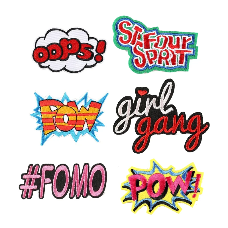 

Self-Adhesive Tape with English Letters Embroidered For Sewing And Ironing Clothes, Accessories Patches