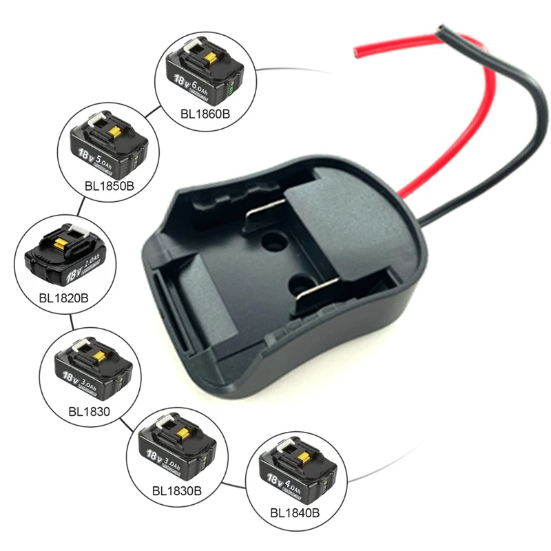 Battery DIY Adapter Converter for Makita 18V Lithium Battery Power Tool Connector Adapter Dock Holder 12AWG for BL1830 BL1840