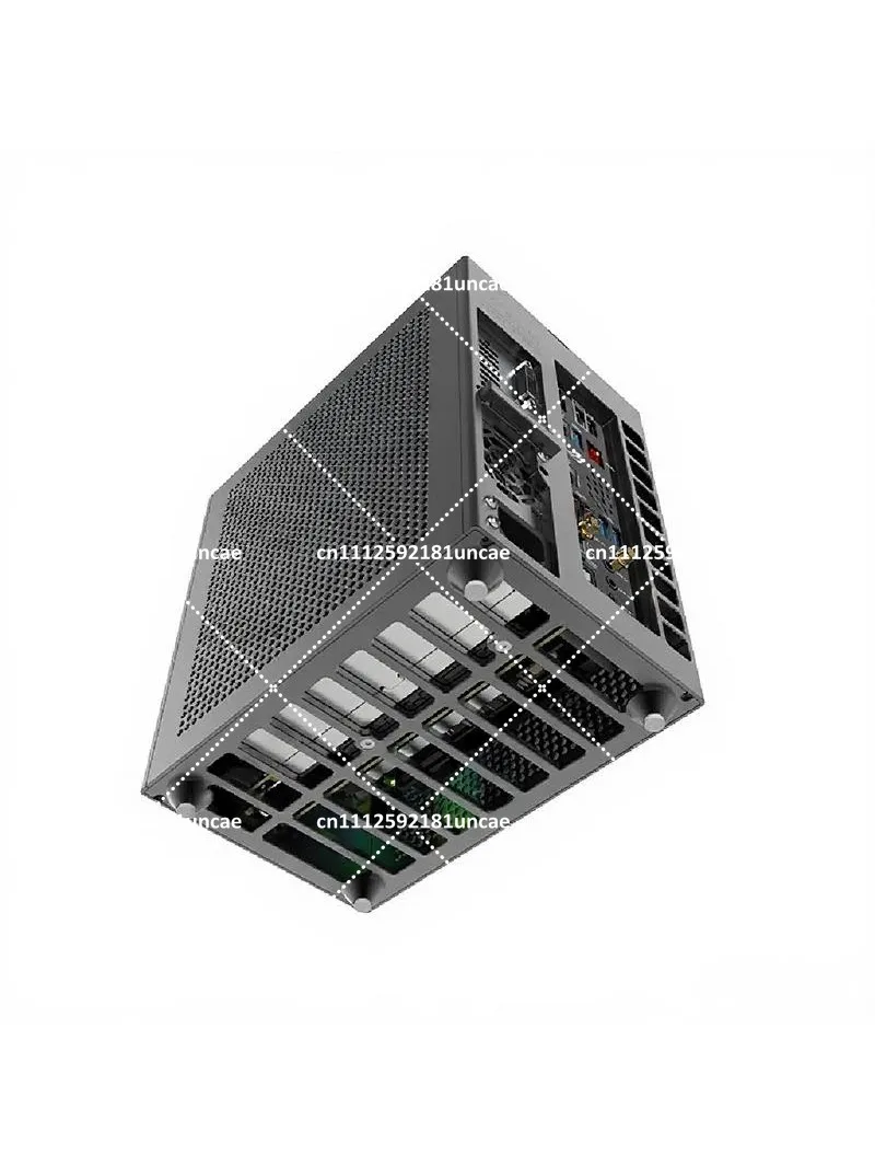 A24-V6 2.0 1U Power Supply ITX Chassis Dual-Slot Semi-High Single Display 5.38 Liters Computer Case for Gaming And Desktop Compu