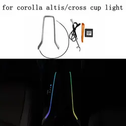 Car LED Central Cup Holder Lights Interior Decorative Lamp Atmosphere Ambient Light FOR Toyota COROLLA CROSS/ALTIS 2019-