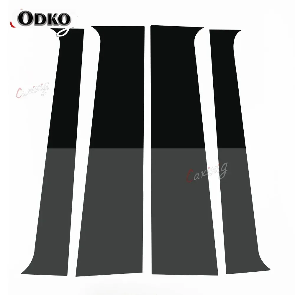 4Pcs Glossy Black Car Pillar Posts Door Window Trim Cover For Mercedes Benz VITO V CLASS W447 2016-2020 BC Column Sticker