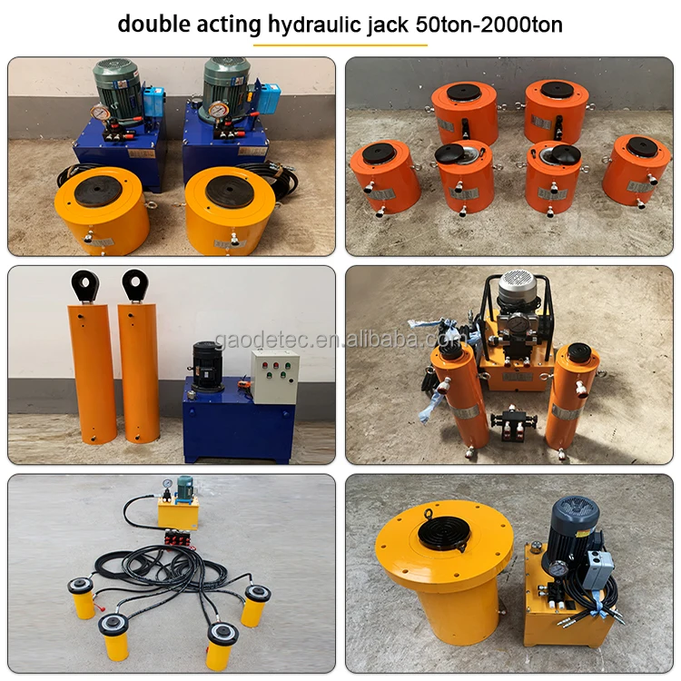 200 300 400 500 600 700 800 900 1000 1200 1500 2000 ton electric double acting lift hydraulic jack cylinder price