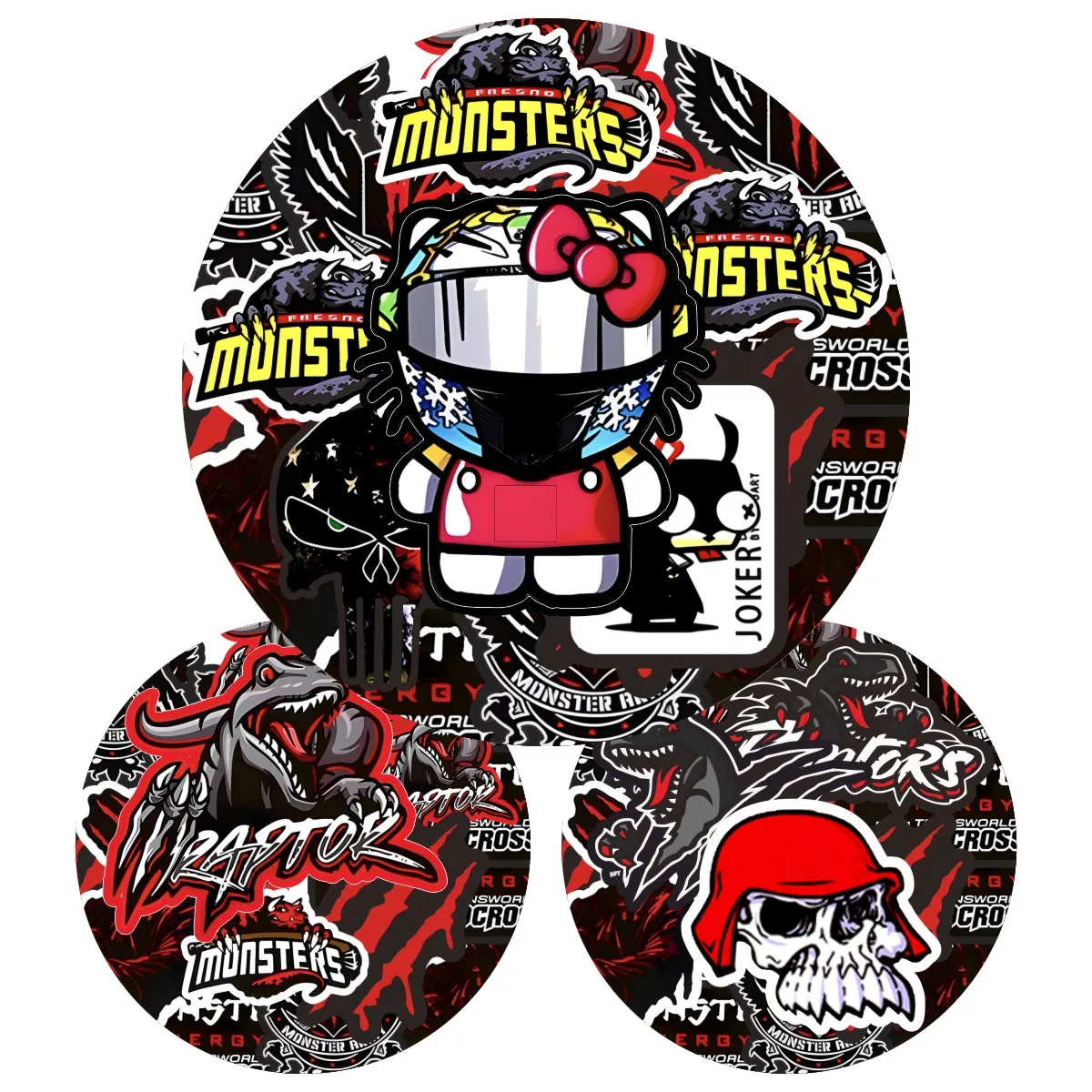 

For Monster Energy Stickers Logo Motorcycle Tank Helmet Bike Car Decals Kit