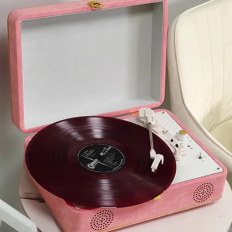 Multifunction Gramophone Portable Wireless Bluetooth Speaker Portable Vinyl Record Player Retro