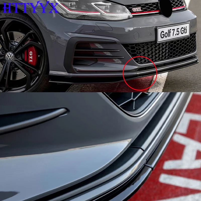 Car Front Bumper Splitter Lip Diffuser Body Kit Spoiler Guard For Volkswagen Golf 7.5 GTI TCR 2017-2020 (Not GTD R STANDARD)