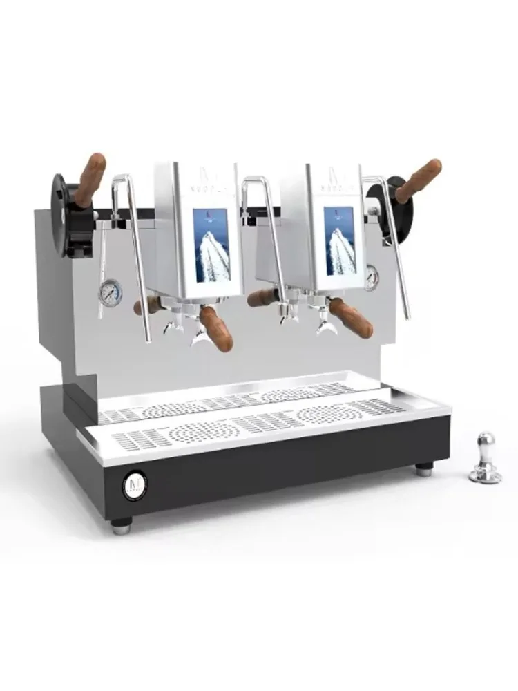 Halbautomatische 9-Bar-Kaffeemaschine, 2-Gruppen Manuelle Espresso-Kaffeemaschinen