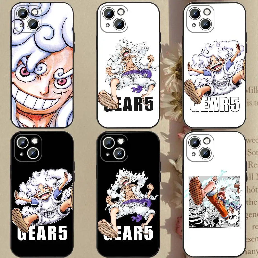 One Piece Anime Luffy Gear 5 Phone Case Magnetic Silicone Soft Case For IPhone 17 16 15 14 13 12 11 Plus Pro Max Air