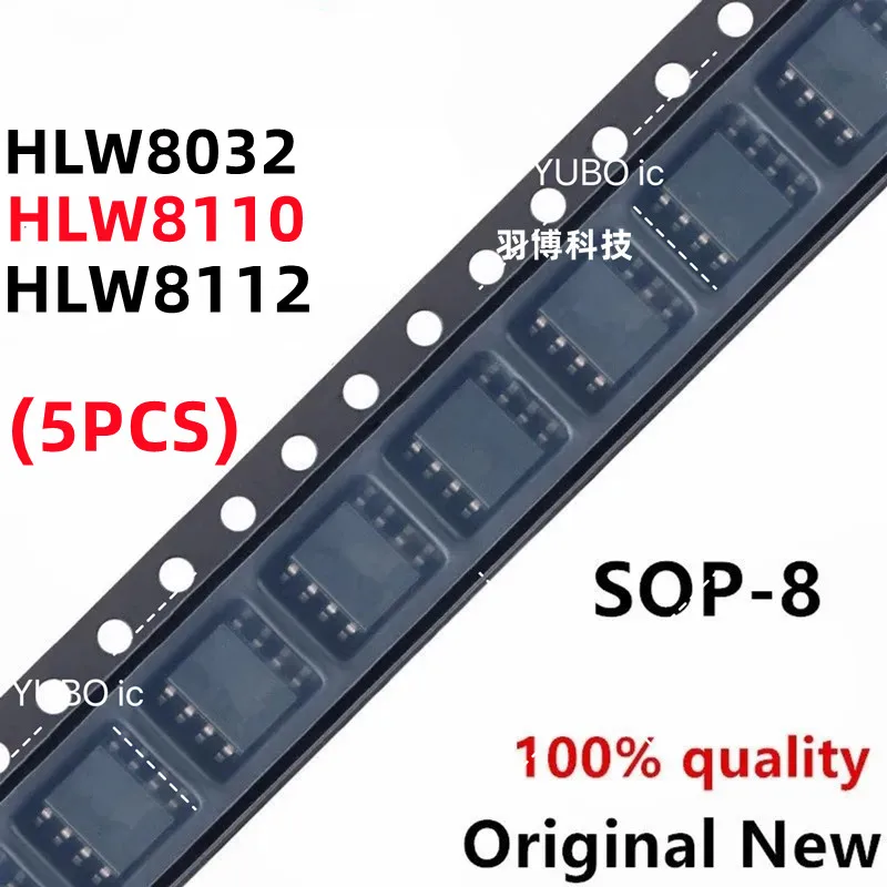 Chipset Sop-8, HLW8032, HLW8110, HLW8112, 100% novo, 5 peças