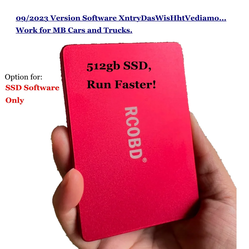 تم تركيب برنامج الإصدار 09.2023 مبرمج SSD DAS 512g لأدوات تشخيص MB STAR C4 جهاز اختبار شاحنة السيارة