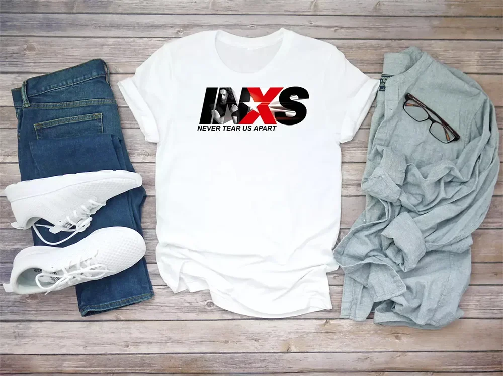 INXS Never Tear Us Apart Short Sleeve White Men's t Shirt CG1168