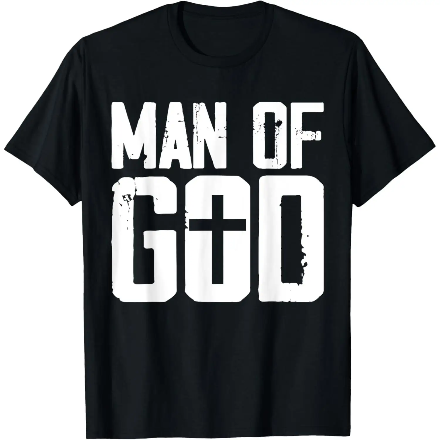 

Man of God Christian T-Shirt, Cross Print Graphic Tee, Men's Religious Faith Top, Church Wear, Inspirational Gift