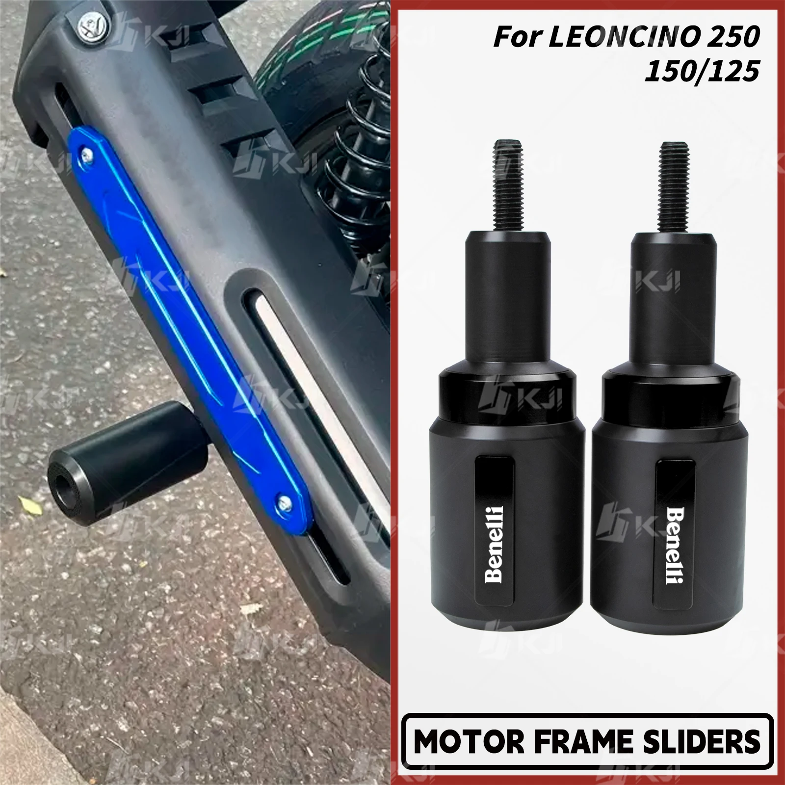 For Benelli LEONCINO 250/150/125 Frame Sliders Collision Protector Muffler Exhaust Fall Protection Accessories Parts
