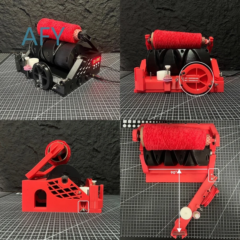 Portable Mini Yarn Winder with Length Calculator Weight Detection Desktop Electric Rewinder for Precision Winding Knitting