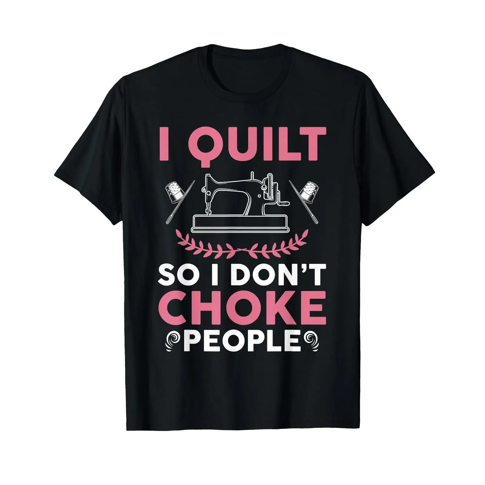 Funny Quilt So I Don't Choke Crochet Knitting T Shirt vintage Washed homme graphic Soft Casual Comfortable Stylish
