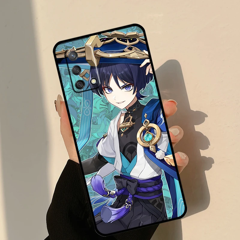 Genshin Impact Wanderer Case For OPPO A17 A16 A15 A57 A77 A96 A93 A91 A53S A9 A5 A31 A53 A52 A72 A94 A54 A74 Coque