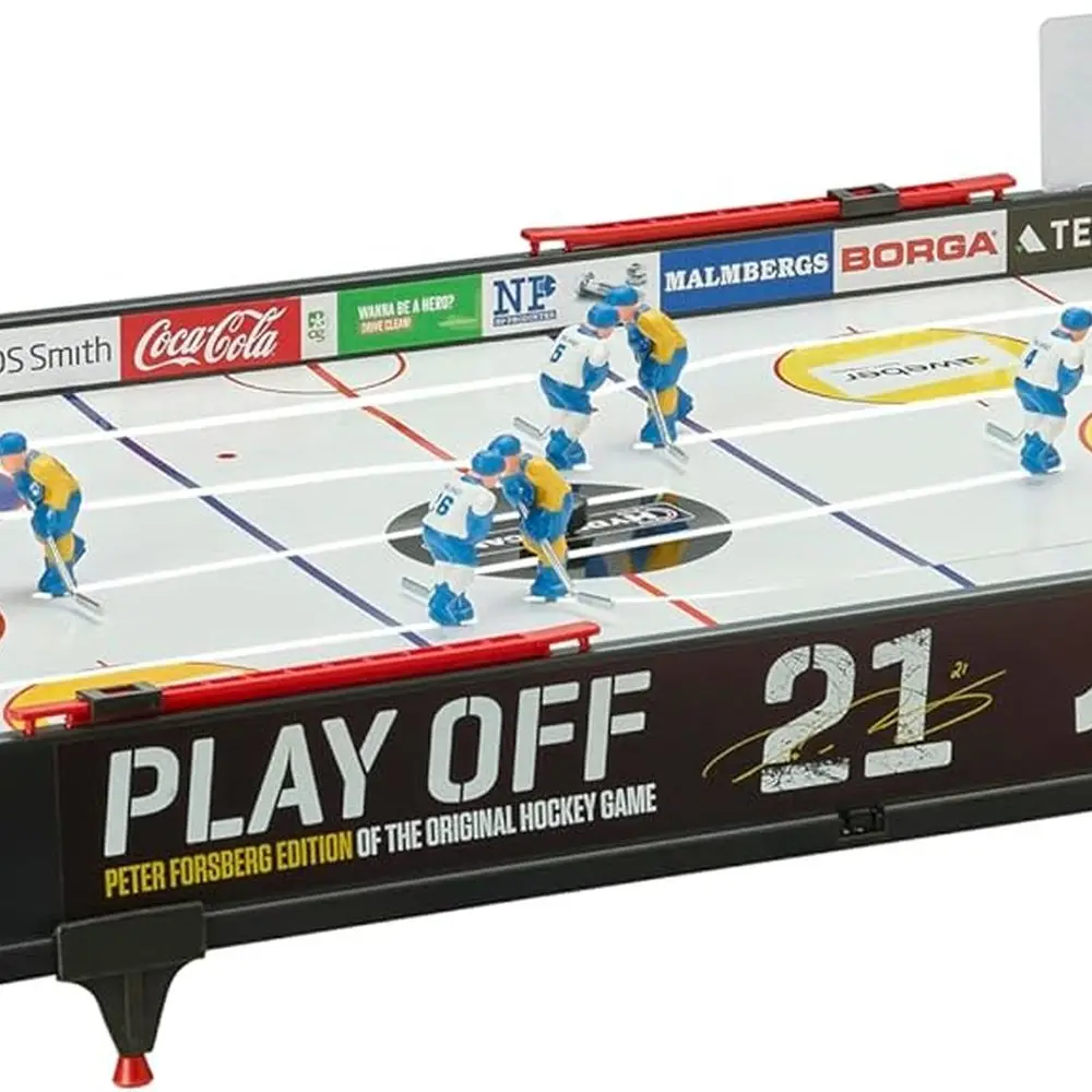 

Rod Hockey Game Play Off 21 – Classic Ice Hockey Action with Enhanced Features, Easy Assembly, Includes 2 Pucks – Fun for All Ag