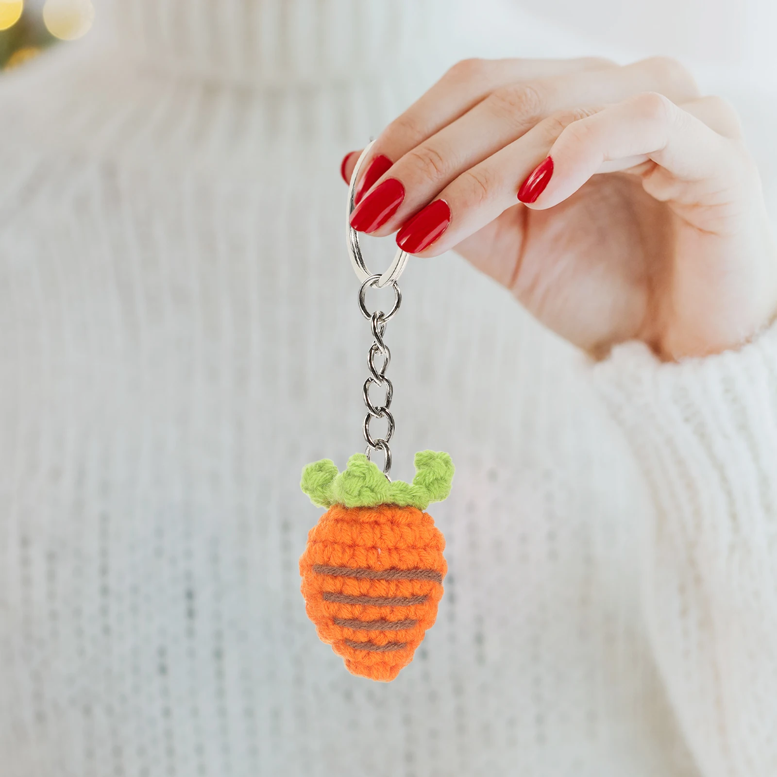

5pcs Custom Keychains Carrot Shape Charm Orange Decor Craft Supplies Diy Hairpin Accessories Clothes Sewing Materials Brooch