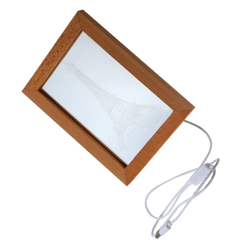 

1pc Led Photo Frame Light 3D Acrylic Lamp Usb Powered Night Light For Home Decor Living Room Bedroom Housewarming Gift Luminous