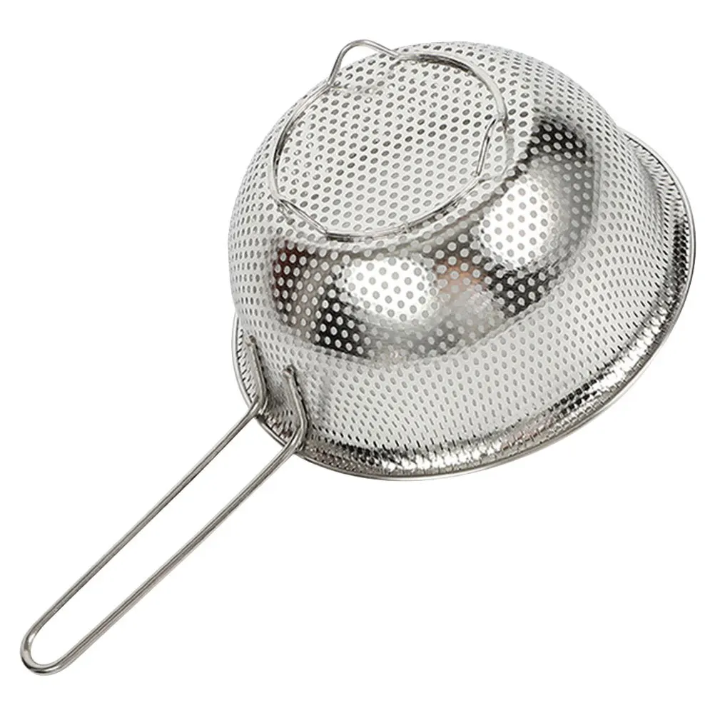 

Stainless Steel Mesh Strainer for Kitchen Fruits Vegetables Rice Washing Practical Deform Resistant Convenient Indoor