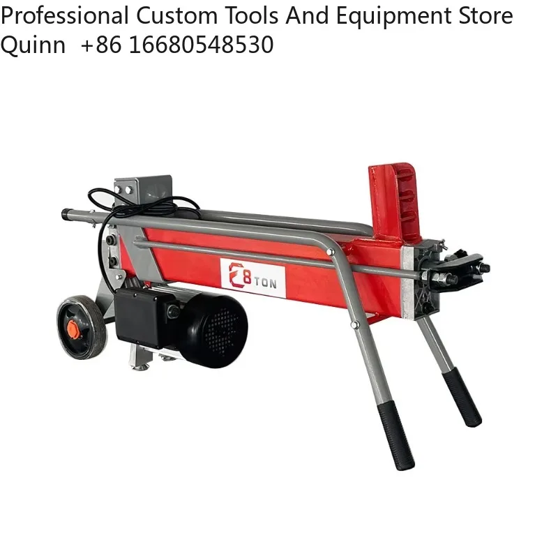 FzWoer 8t Ton Kinetic Electric Hydraulic Wood Log Splitter Motorized Electric 8t Ton Machine Forestry Machinery with Free Shippi