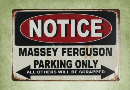 massey ferguson parking only tin metal sign home decor furniture