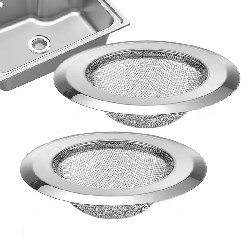 New Kitchen Sink Drain Strainer Sink Strainers Large Wide Rim 2x Mesh Basket Food Catcher Heavy Duty Drain Filter For Kitchen