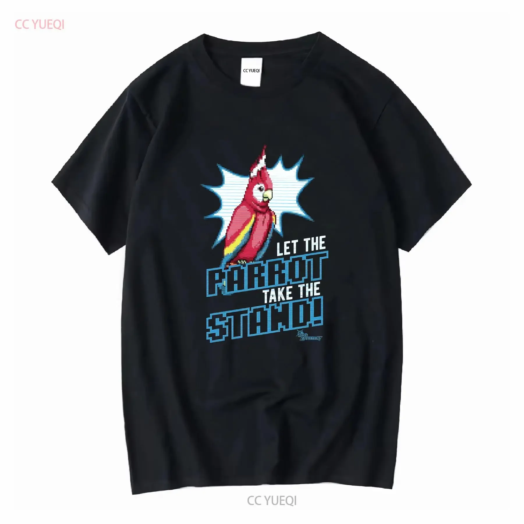 Ace Attorney Parrot Black Adult T Shirt vintage Washed Stylish Top For Everyday Wear Slightly Comfortable graphic