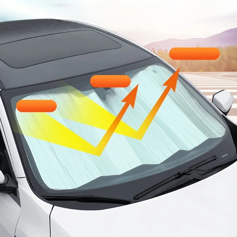 

All-Season Front Windshield Car Sun Shade (2PCS) - Sunlight Protection & Heat Insulation, Long-Lasting Durable Plastic