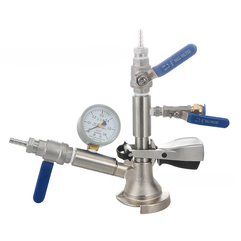 Draft beer keg, wine injector, type A isobaric filler, distributor, beer defoaming filler, gas and wine outlet tool