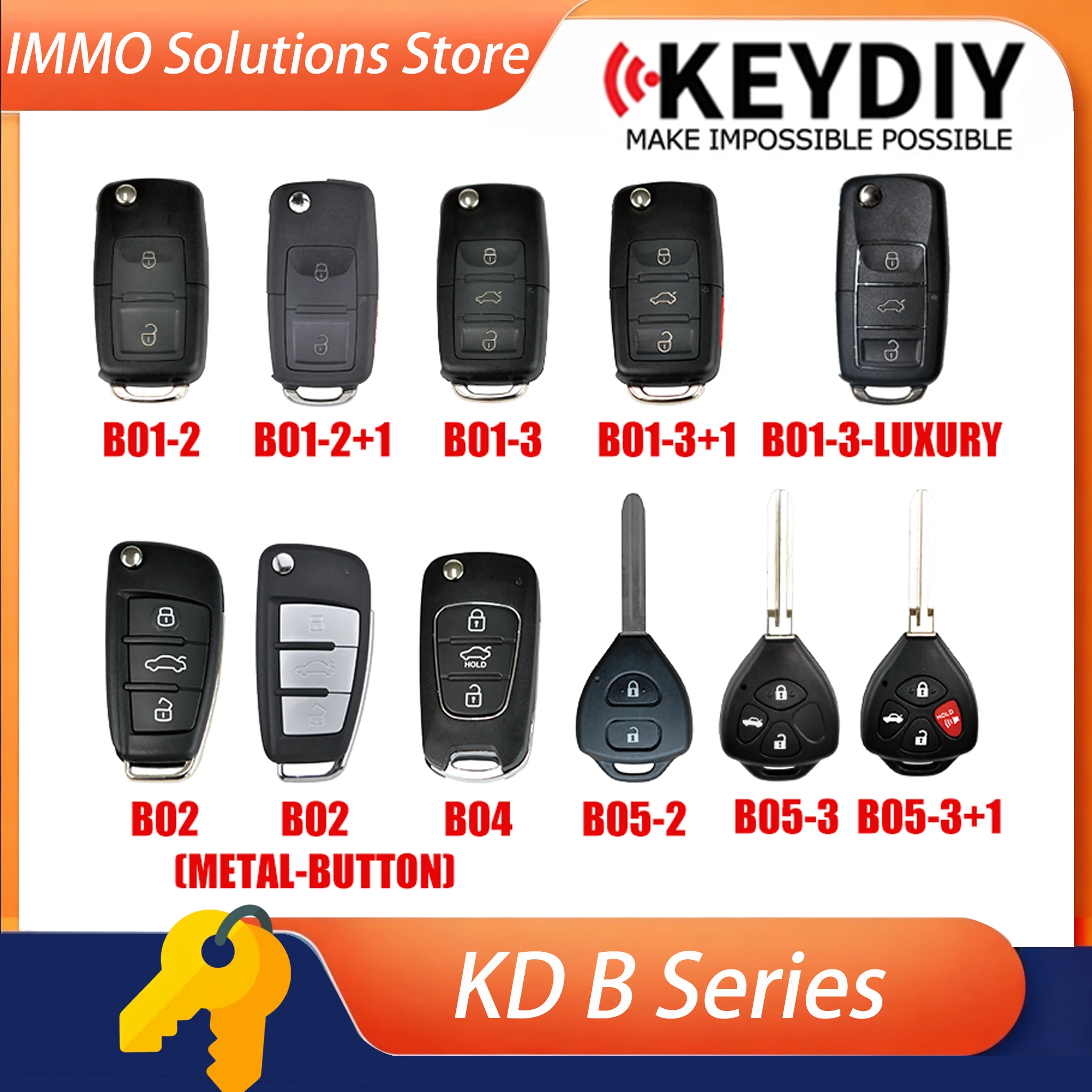 2PCS KEYDIY B01-2 B01-2+1 B01-3 B01-3+1 B01-3-LUXURY B02(METAL-BUTTON) B02 B04 B05-2 B05-3 B05-3+1